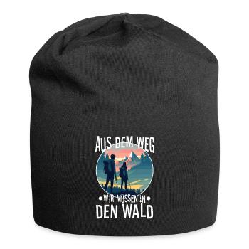 Aus dem weg wir müssen in den Wald - Jersey-Beanie - Schwarz - Vorne