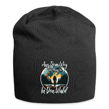 Aus dem weg ich muss in den Wald - Jersey-Beanie - Schwarz - Vorne
