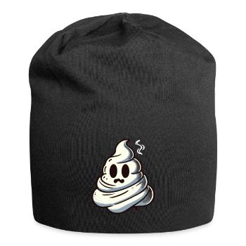 Drôle caca tas d’excréments fantôme humoristique - Bonnet en jersey - noir - Devant