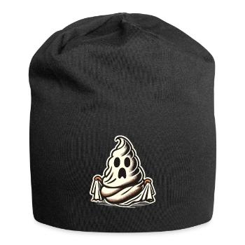 Drôle caca tas d’excréments fantôme humoristique - Bonnet en jersey - noir - Devant