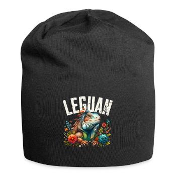 Leguan - Jersey-Beanie - Schwarz - Vorne