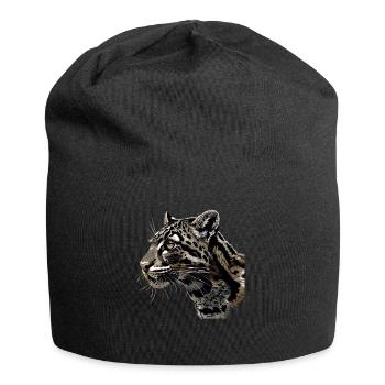 Clouded Leopard Nebelparder - Jersey Beanie - black - Front