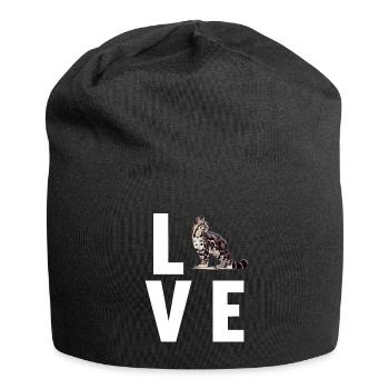 Clouded Leopard Nebelparder - Jersey Beanie - black - Front