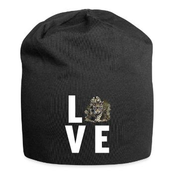 Clouded Leopard Nebelparder - Jersey Beanie - black - Front