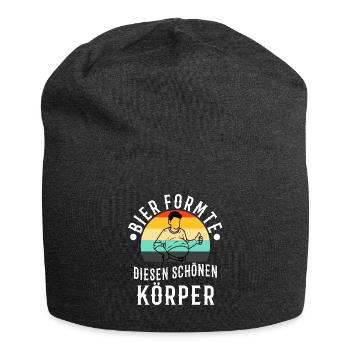 Bier formte diesen schönen Körper - Jersey-Beanie - Anthrazit - Vorne
