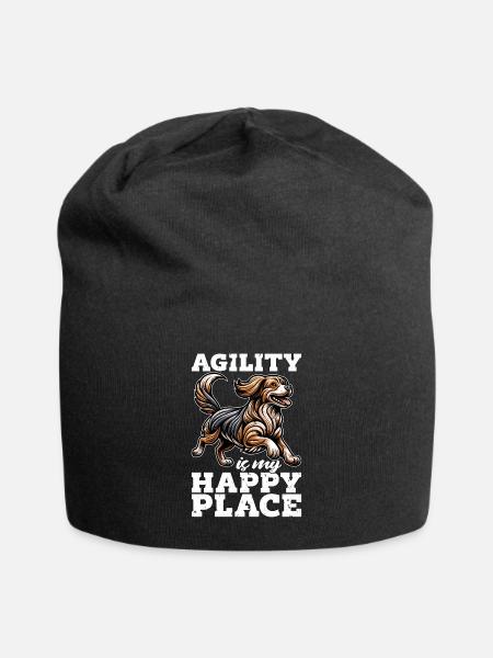 L’agility canin est mon endroit heureux Loves Agility Sport - Bonnet en jersey - noir