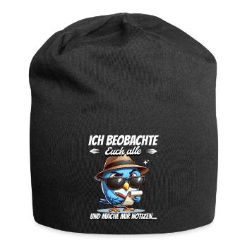 Je vous surveille tous et je prends des notes - Bonnet en jersey - noir - Devant