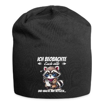 Je vous surveille tous et je prends des notes - Bonnet en jersey - noir - Devant