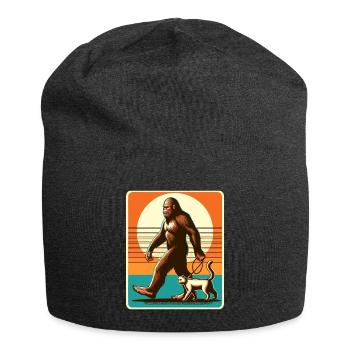 Bigfoot Katze Lustige Bilder - Jersey-Beanie - Anthrazit - Vorne
