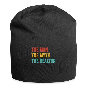 Immobilienmakler - Jersey-Beanie - Schwarz - Vorne
