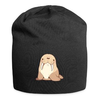 Walrus Walrosse Walross - Jersey Beanie - black - Front