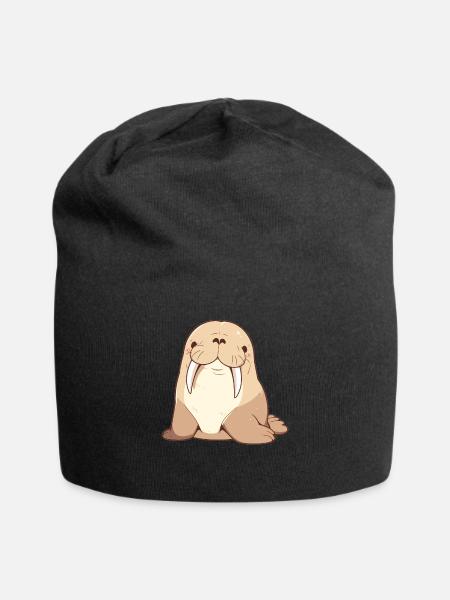 Walrus Walrosse Walross - Jersey-Beanie - Schwarz