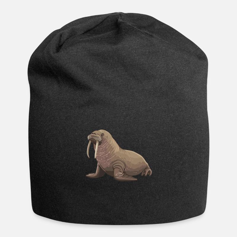 Walrus Walrosse Walross - Jersey-Beanie - Schwarz