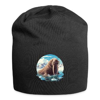 Walrus Walrosse Walross - Jersey-Beanie - Schwarz - Vorne