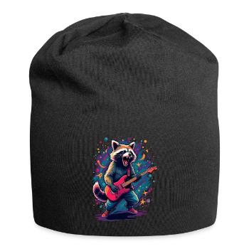 Rock Guitariste Guitare Raccoon Festival Musique - Bonnet en jersey - noir - Devant