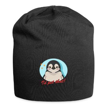 Pinguin lustige Baby Pinguine Geschenke - Jersey-Beanie - Schwarz - Vorne