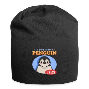 Pinguin Baby Pinguine Geschenk - Jersey-Beanie - Schwarz - Vorne