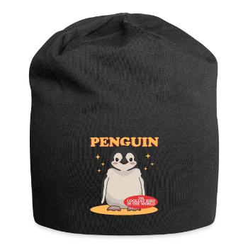 Pinguin Baby süße Pinguine Geschenk - Jersey-Beanie - Schwarz - Vorne