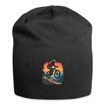 Downhill Mauntain Bike Mtb Radrennen Ride Bmx - Jersey-Beanie - Schwarz - Vorne