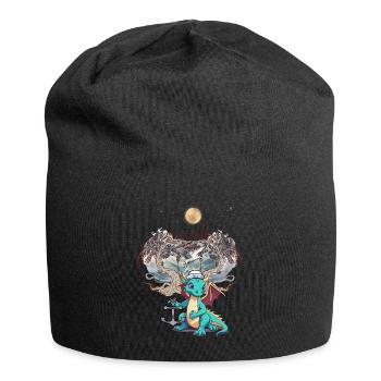 Drache Drachen maritim Matrose Matrosen Kind - Jersey-Beanie - Schwarz - Vorne