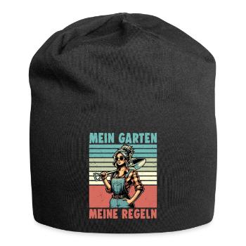 Garten Geschenk Gärtnerin Geburtstag Geschenk - Jersey-Beanie - Schwarz - Vorne
