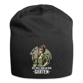 Garten Geschenk Gärtnerin Geburtstag Geschenk - Jersey-Beanie - Schwarz - Vorne