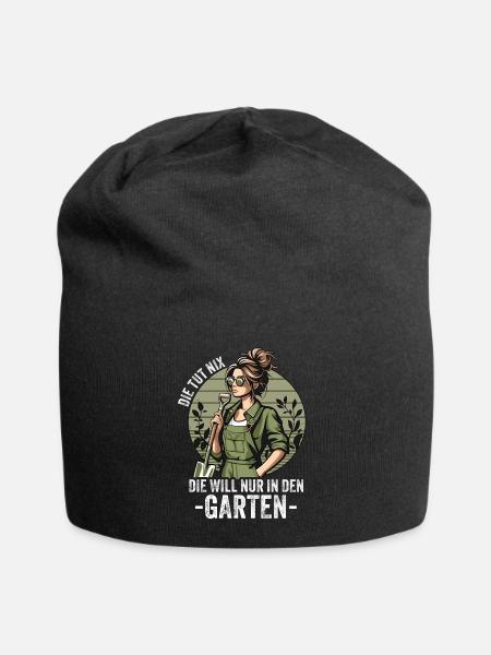 Garten Geschenk Gärtnerin Geburtstag Geschenk - Jersey-Beanie - Schwarz