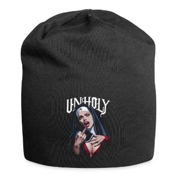 Provocateur et expressif – mode rebelle - Bonnet en jersey - noir - Devant