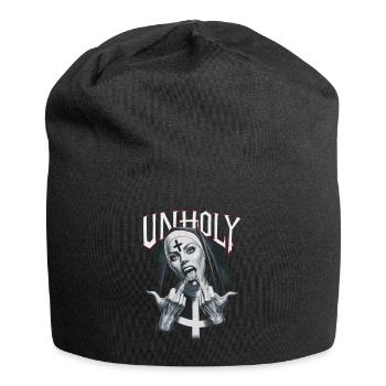Provokant und Ausdrucksstark – Rebellische Mode - Jersey-Beanie - Schwarz - Vorne