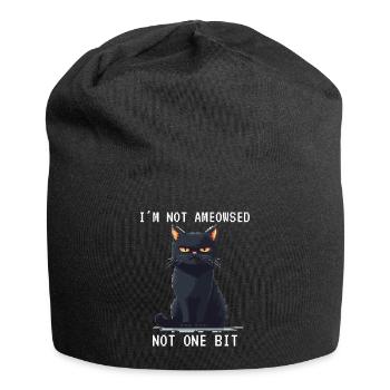 I'm Not Ameowsed Pixelart Grimmige Katze Pixel - Jersey Beanie - black - Front