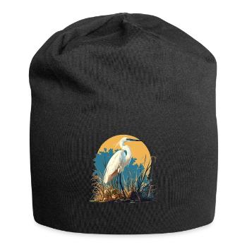Heron Reiher - Jersey-Beanie - Schwarz - Vorne