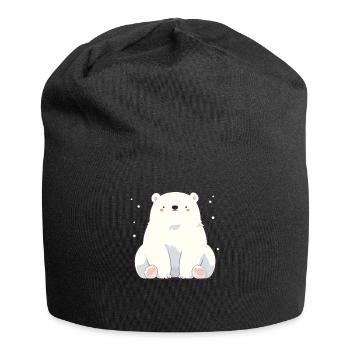 Polar Bear Eisbären Eisbär - Jersey-Beanie - Schwarz - Vorne