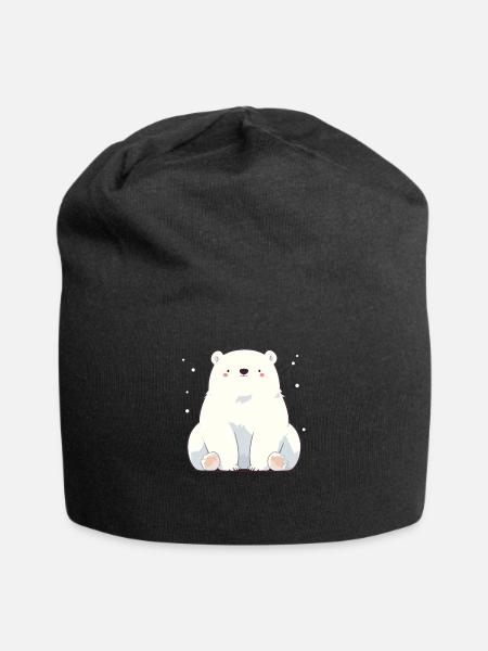 Polar Bear Eisbären Eisbär - Jersey-Beanie - Schwarz