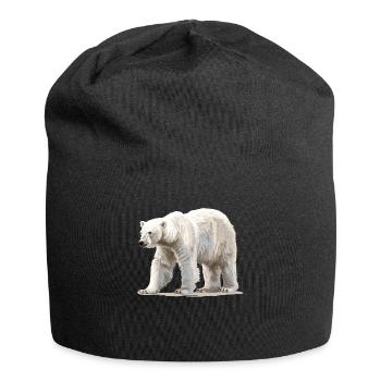 Polar Bear Eisbären Eisbär - Jersey-Beanie - Schwarz - Vorne