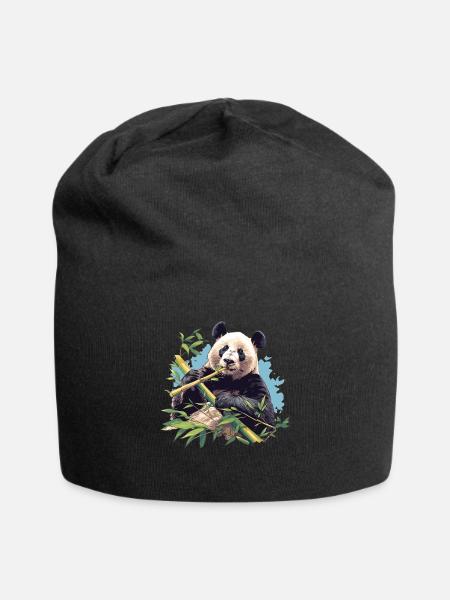 Panda géant Pandas Große Pandas Großer Panda - Bonnet en jersey - noir