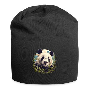 Giant Panda Große Pandas Großer Panda - Jersey-Beanie - Schwarz - Vorne
