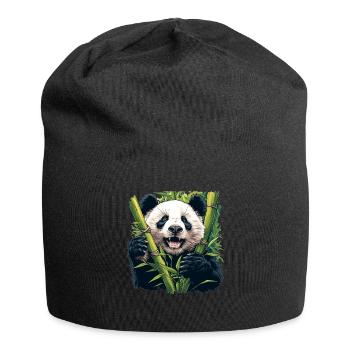 Giant Panda Große Pandas Großer Panda - Jersey-Beanie - Schwarz - Vorne