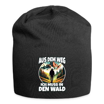Aus dem weg ich muss in den Wald - Jersey-Beanie - Schwarz - Vorne