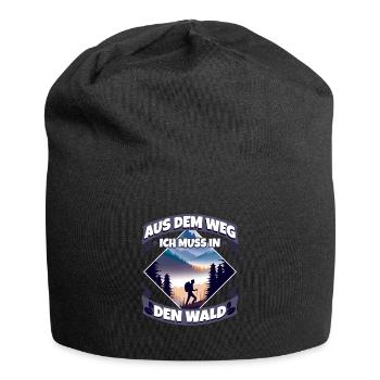 Aus dem weg ich muss in den Wald - Jersey-Beanie - Schwarz - Vorne