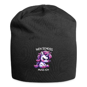 Nen Scheiss Muss ich - Jersey-Beanie - Schwarz - Vorne