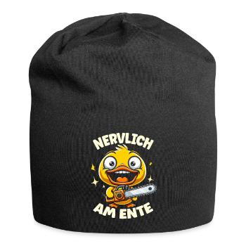 Stress Gestresst Nerven Arbeit Geschenk Spruch - Jersey-Beanie - Schwarz - Vorne