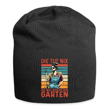 Garten Geschenk Gärtnerin Geburtstag Geschenk - Jersey-Beanie - Schwarz - Vorne