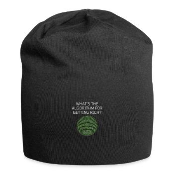 Was ist der Algorithmus, um reich zu werden? Komisch - Jersey-Beanie - Schwarz - Vorne