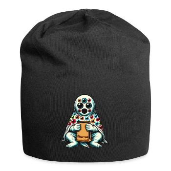 Gespenstische Party Lustiges Halloween - Jersey-Beanie - Schwarz - Vorne