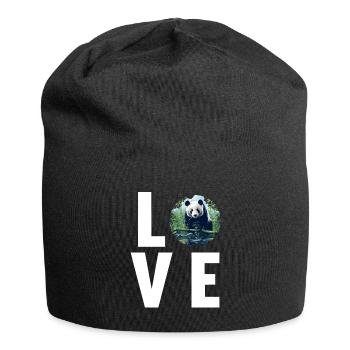 Giant Panda Große Pandas Großer Panda - Jersey-Beanie - Schwarz - Vorne
