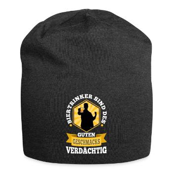 Beer drinkers are suspected of good taste - Jersey Beanie - charcoal grey - Front