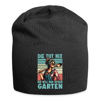 Garten Geschenk Gärtnerin Geburtstag Geschenk - Jersey-Beanie - Schwarz - Vorne