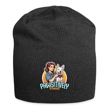 Dog Trainer Pawsitively Trained Animal Behaviorist - Jersey Beanie - charcoal grey - Front