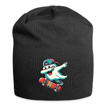 Skateboaring Dabbing Ghost Skateboard Dab - Jersey Beanie - black - Front