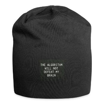 The Algorithm Will Not Defeat My Brain Binary - Jersey Beanie - black - Front